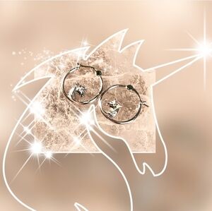 NWT - 🦄 Stunning 925 SS Unicorn Hoops/Keepers 🦄